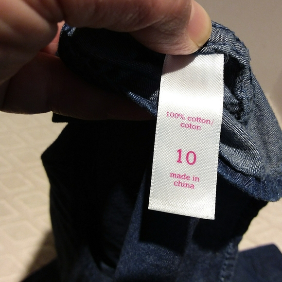 ⬇️Justice denim shirt with rhinestone collar - Picture 8 of 9